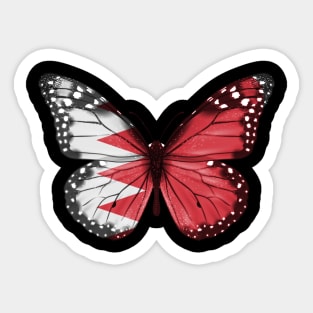 Bahraini Flag  Butterfly - Gift for Bahraini From Bahrain Sticker